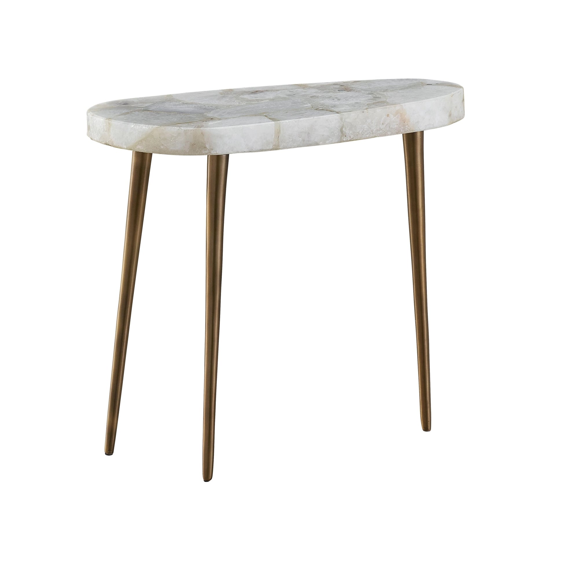 Erinn V X Universal Fino Short Side Table by Universal Furniture in agate, antique satin brass. Made from unique in a modern style.