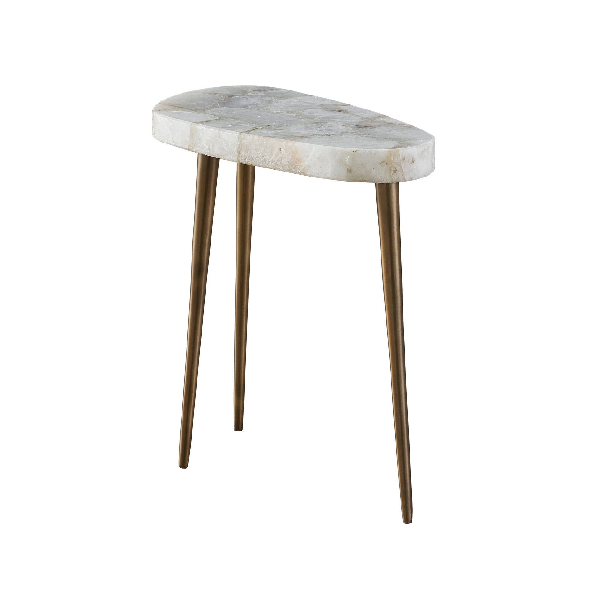 Erinn V X Universal Fino Short Side Table by Universal Furniture in agate, antique satin brass. Made from unique in a modern style.