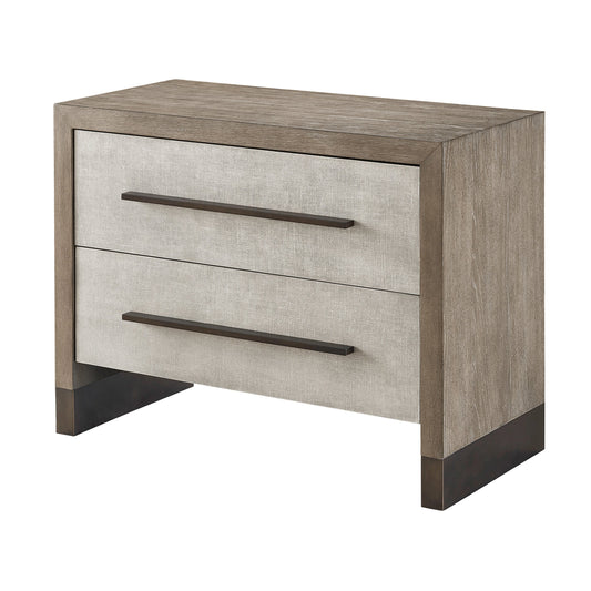 Erinn V X Universal Vista Nightstand by Universal Furniture in weathered oak, textured linen. Made from unique in a modern style.