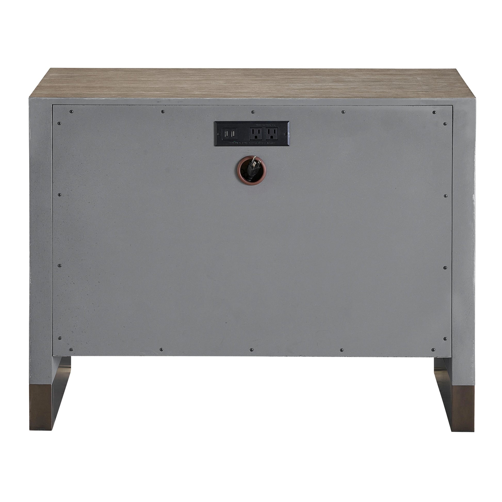 Erinn V X Universal Vista Nightstand by Universal Furniture in weathered oak, textured linen. Made from unique in a modern style.