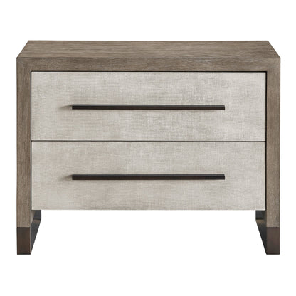 Erinn V X Universal Vista Nightstand by Universal Furniture in weathered oak, textured linen. Made from unique in a modern style.