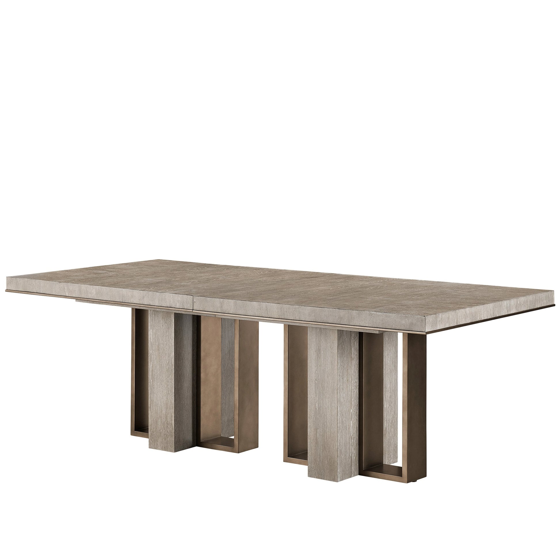 Erinn V X Universal Del Monte Dining Table by Universal Furniture in weathered oak, antique satin brass. Made from unique in a modern style.