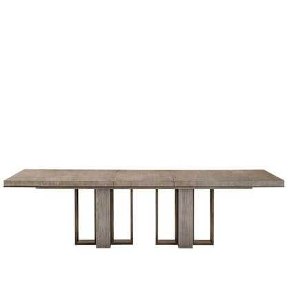 Erinn V X Universal Del Monte Dining Table by Universal Furniture in weathered oak, antique satin brass. Made from unique in a modern style.
