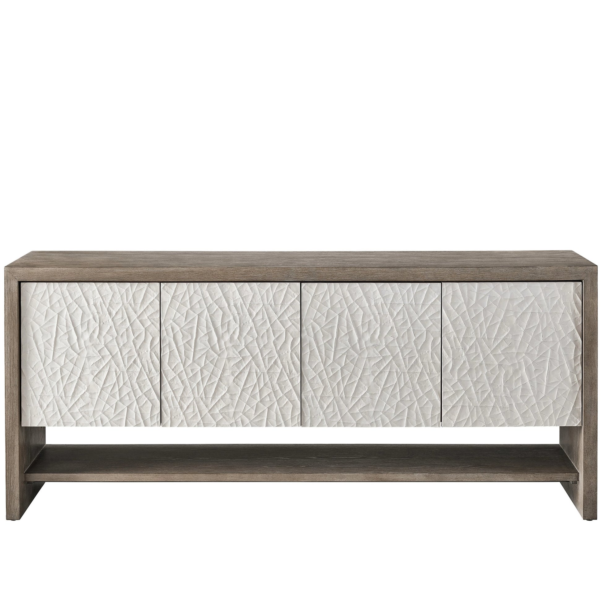 Erinn V X Universal San Roque Console by Universal Furniture in weathered oak, shattered earth. Made from unique in a modern style.