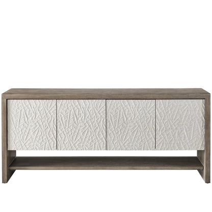 Erinn V X Universal San Roque Console by Universal Furniture in weathered oak, shattered earth. Made from unique in a modern style.
