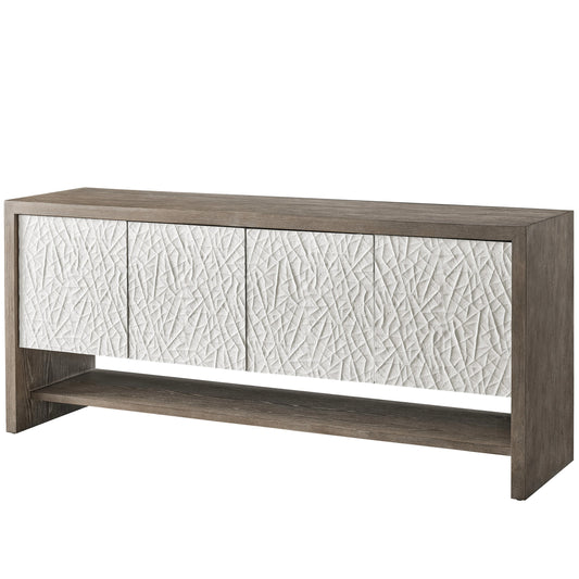 Erinn V X Universal San Roque Console by Universal Furniture in weathered oak, shattered earth. Made from unique in a modern style.