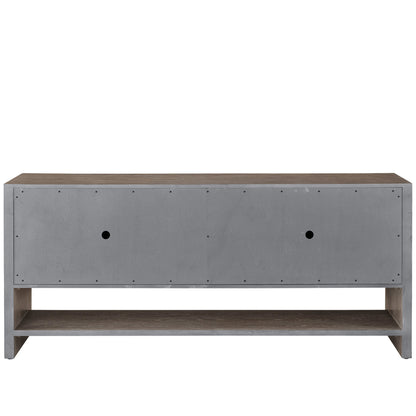 Erinn V X Universal San Roque Console by Universal Furniture in weathered oak, shattered earth. Made from unique in a modern style.