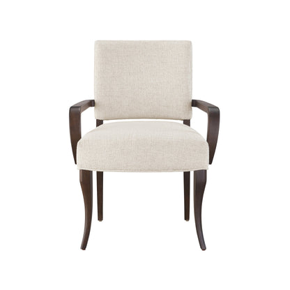Erinn V X Universal Arcata Arm Chair by Universal Furniture in crossover sand white and otter. Made from 84% polyester, 7% acrylic, 7% linen, 2% wool in a modern style.
