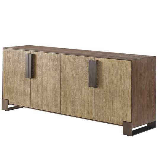 Erinn V X Universal Riviera Console by Universal Furniture in otter, guilded oak. Made from unique in a modern style.