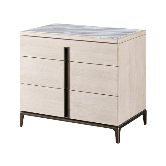 Erinn V X Universal Maren Nightstand by Universal Furniture in silver lining, satin bronze. Made from unique in a modern style.