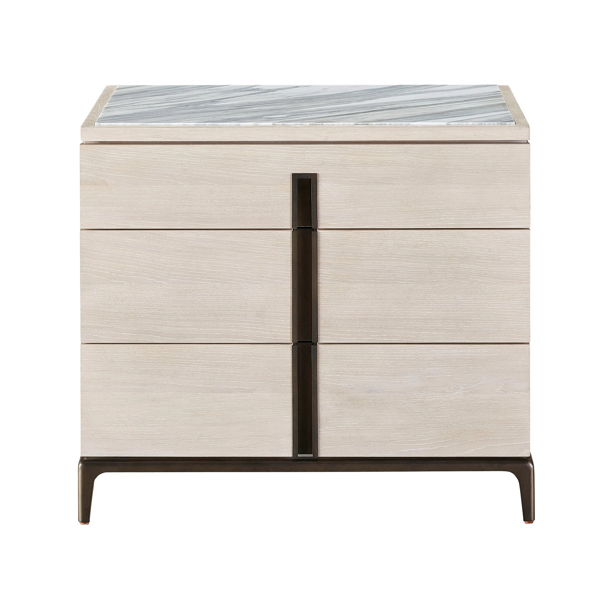 Erinn V X Universal Maren Nightstand by Universal Furniture in silver lining, satin bronze. Made from unique in a modern style.