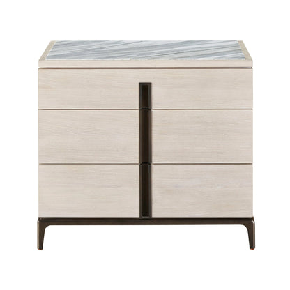 Erinn V X Universal Maren Nightstand by Universal Furniture in silver lining, satin bronze. Made from unique in a modern style.
