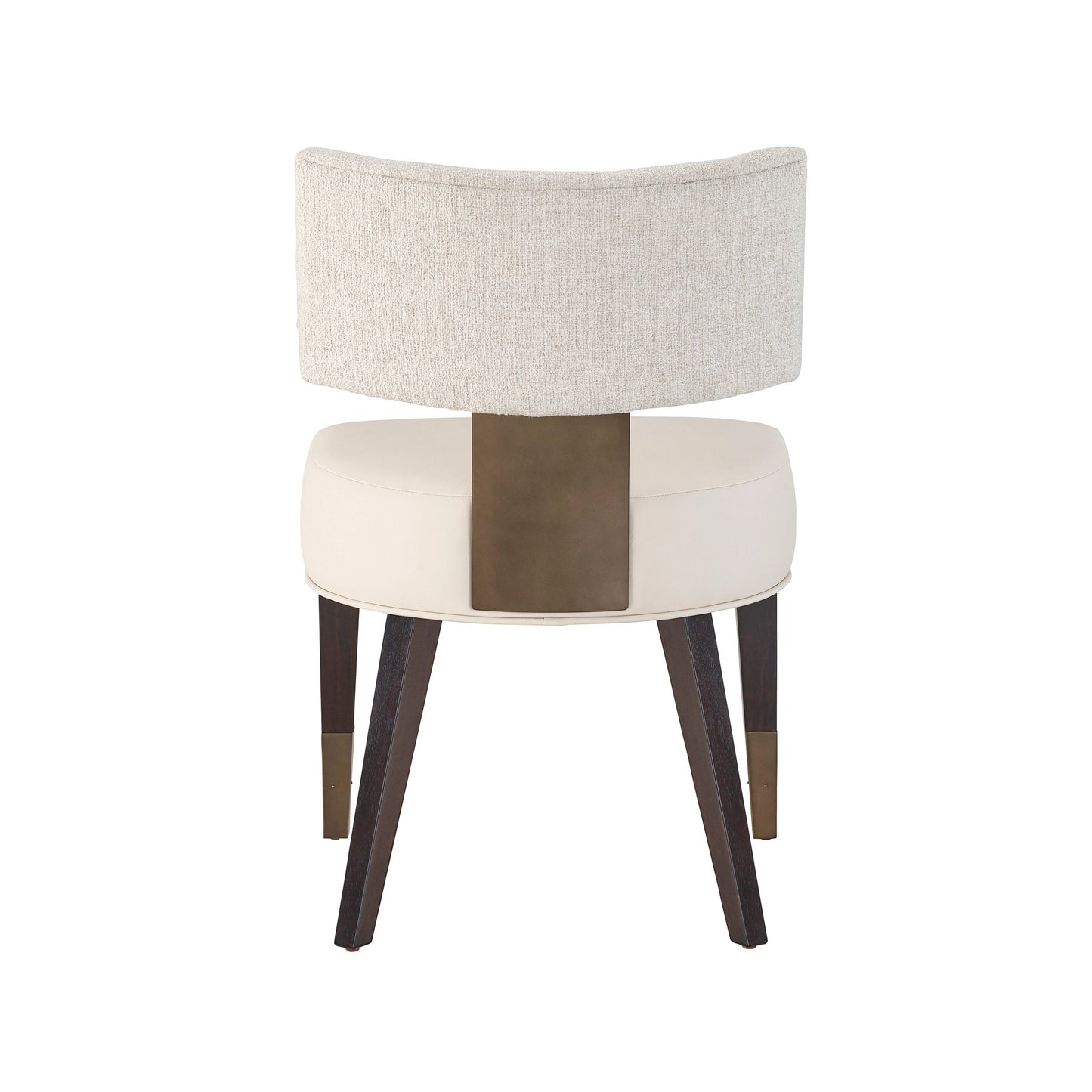 003 SI-2062450 | Additional Silo | Erinn V X Universal Loleta Side Chair by Universal Furniture in endurance sand, crossover sand white and dark walnut, antique satin brass. Made from 84% polyester, 7% acrylic, 7% linen, 2% wool in a modern style.