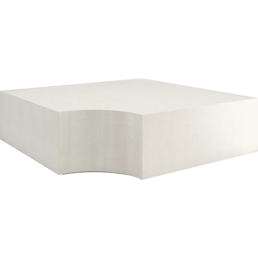 Buttoned Up Side Table by Caracole in ivory and ivory craze, ivory. Made from poplar in a unique style.