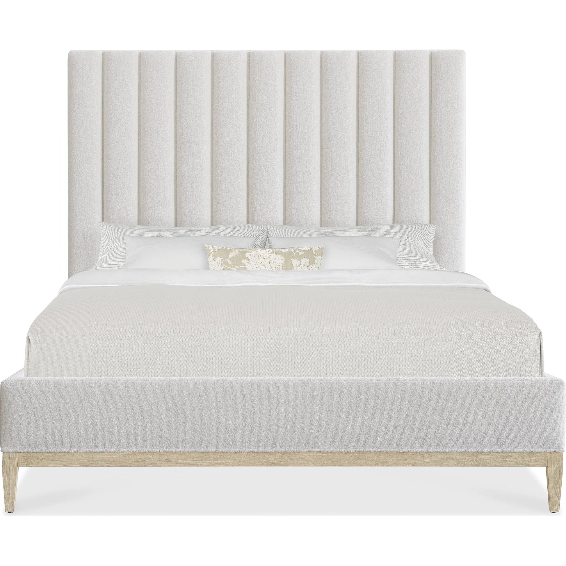 Cascade Upholstered Bed by Hooker Furniture in wolf pearl and terrain. Made from wood, fabric in a transitional style.
