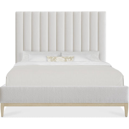 Cascade Upholstered Bed by Hooker Furniture in wolf pearl and terrain. Made from wood, fabric in a transitional style.