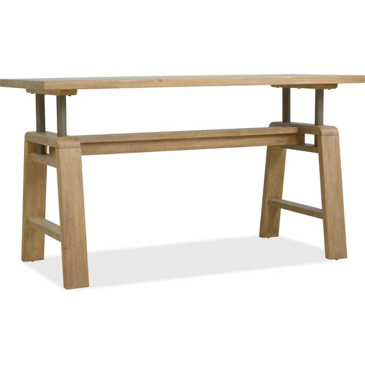 Kalamazoo Table Desk by Hooker Furniture in medium wood and aged oak. Made from white oak veneers in a unique style.