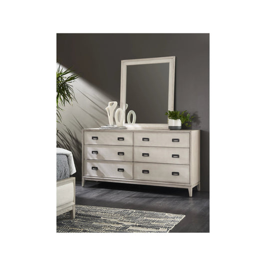 Coalesce Estelle Six Drawer Dresser by Universal Furniture in rolling fog. Made from unique in a unique style.