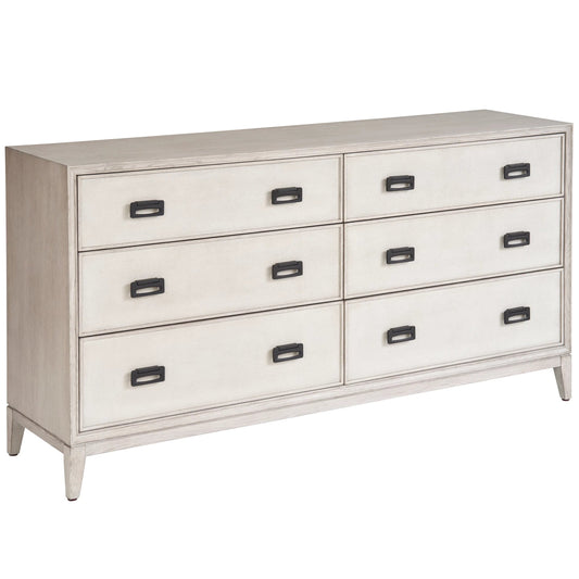 Coalesce Estelle Six Drawer Dresser by Universal Furniture in rolling fog. Made from unique in a unique style.