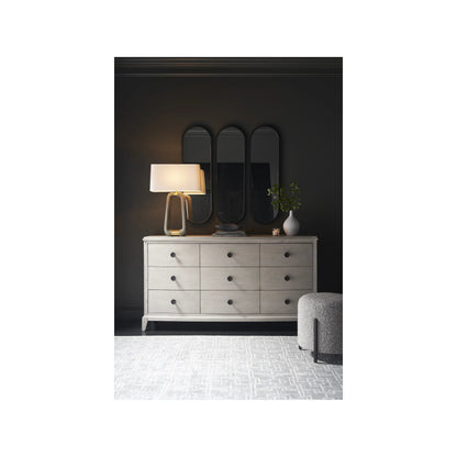 Coalesce Pouf by Universal Furniture in lavani frost and soft matte black. Made from unique in a modern style.