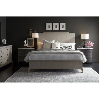 Coalesce Silva Sleigh Platform Bed by Universal Furniture in rolling fog. Made from unique in a unique style.