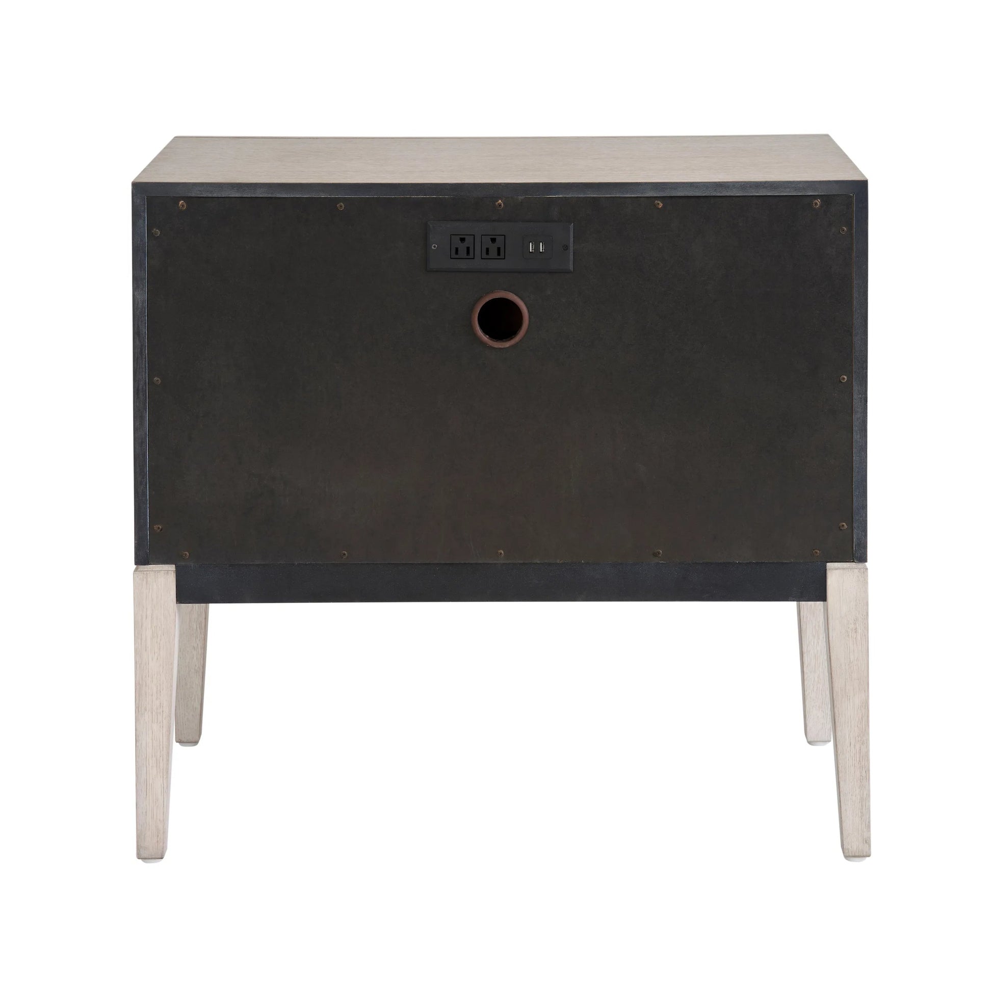Coalesce Presley Two Drawer Nightstand by Universal Furniture in rolling fog. Made from unique in a unique style.