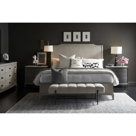 Coalesce Serene Bench by Universal Furniture in soft matte black. Made from unique in a unique style.