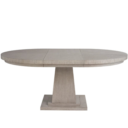 Coalesce Rasmus Round Dining Table by Universal Furniture in rolling fog. Made from unique in a unique style.