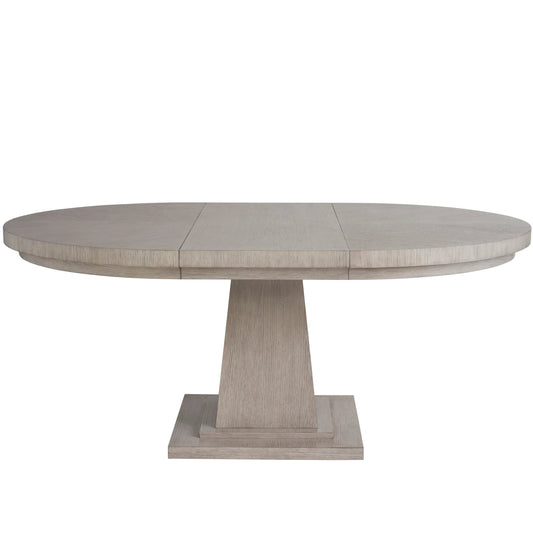 001 SI-2146359 | Primary Silo | Coalesce Rasmus Round Dining Table by Universal Furniture in rolling fog. Made from unique in a unique style.