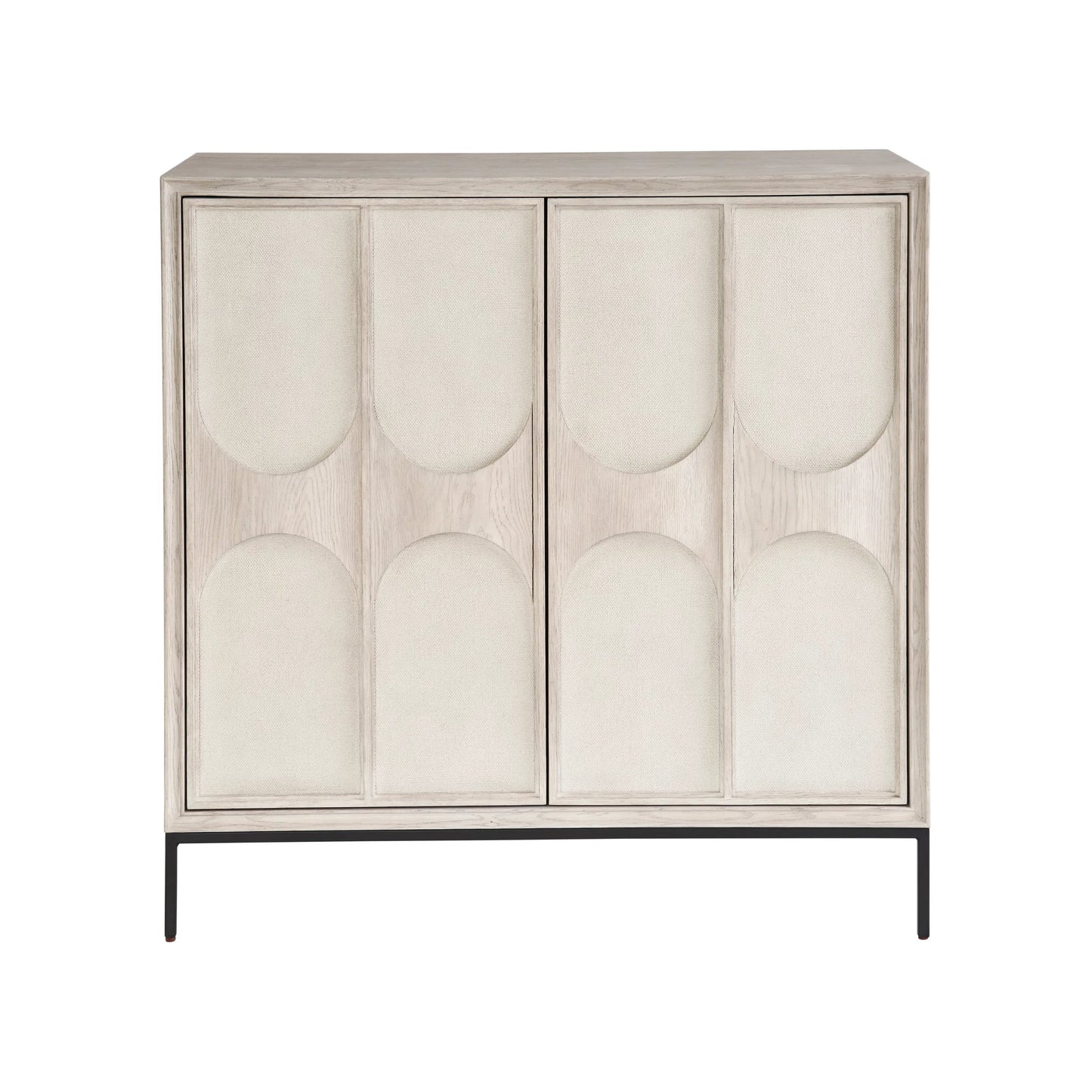 002 SI-2146356 | Additional Silo | Coalesce Odessa Bar Cabinet by Universal Furniture in rolling fog, flat linen door fronts. Made from unique in a unique style.