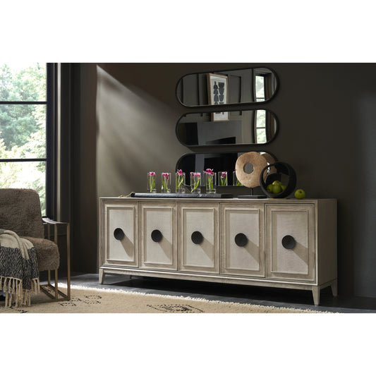 Coalesce Entertainment Credenza by Universal Furniture in rolling fog. Made from unique in a modern style.