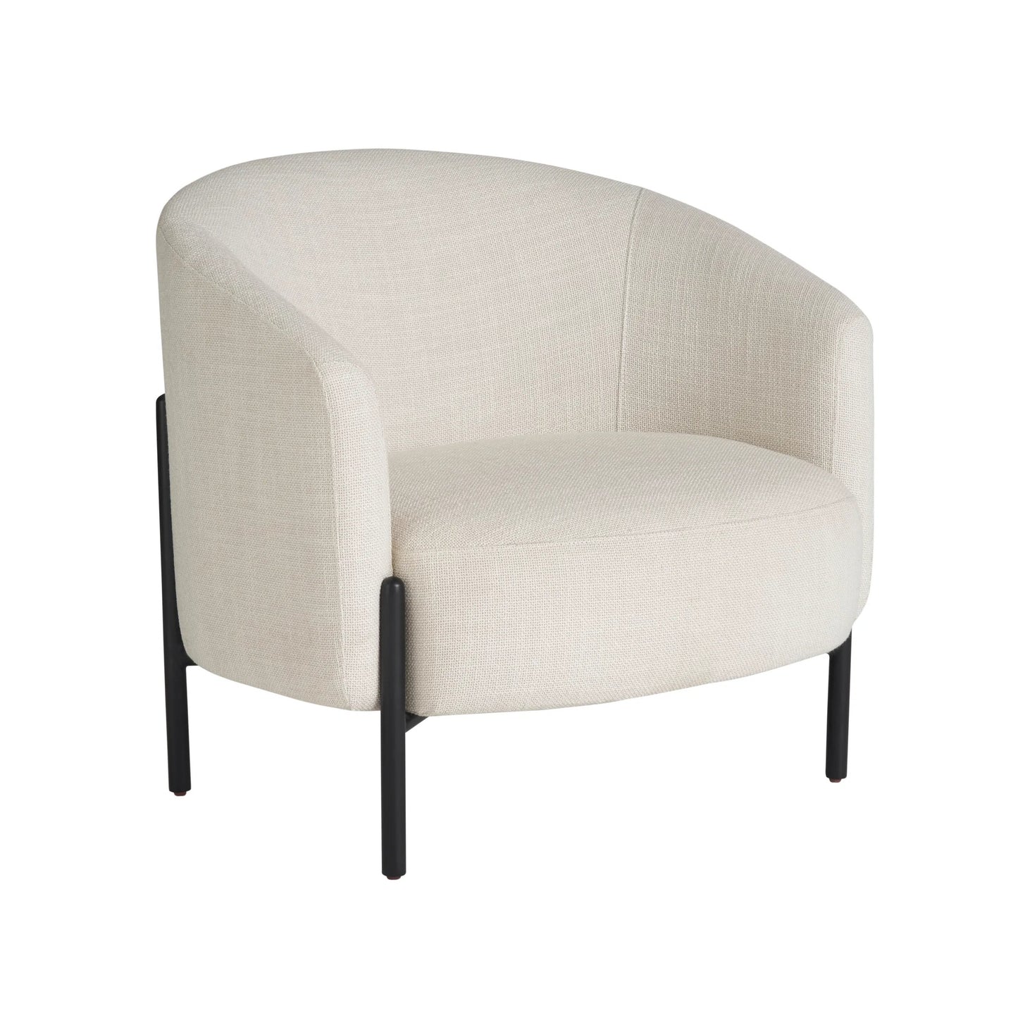 001 SI-2146355 | Primary Silo | Coalesce Nikolai Lounge Chair by Universal Furniture in soft matte black. Made from unique in a modern style.