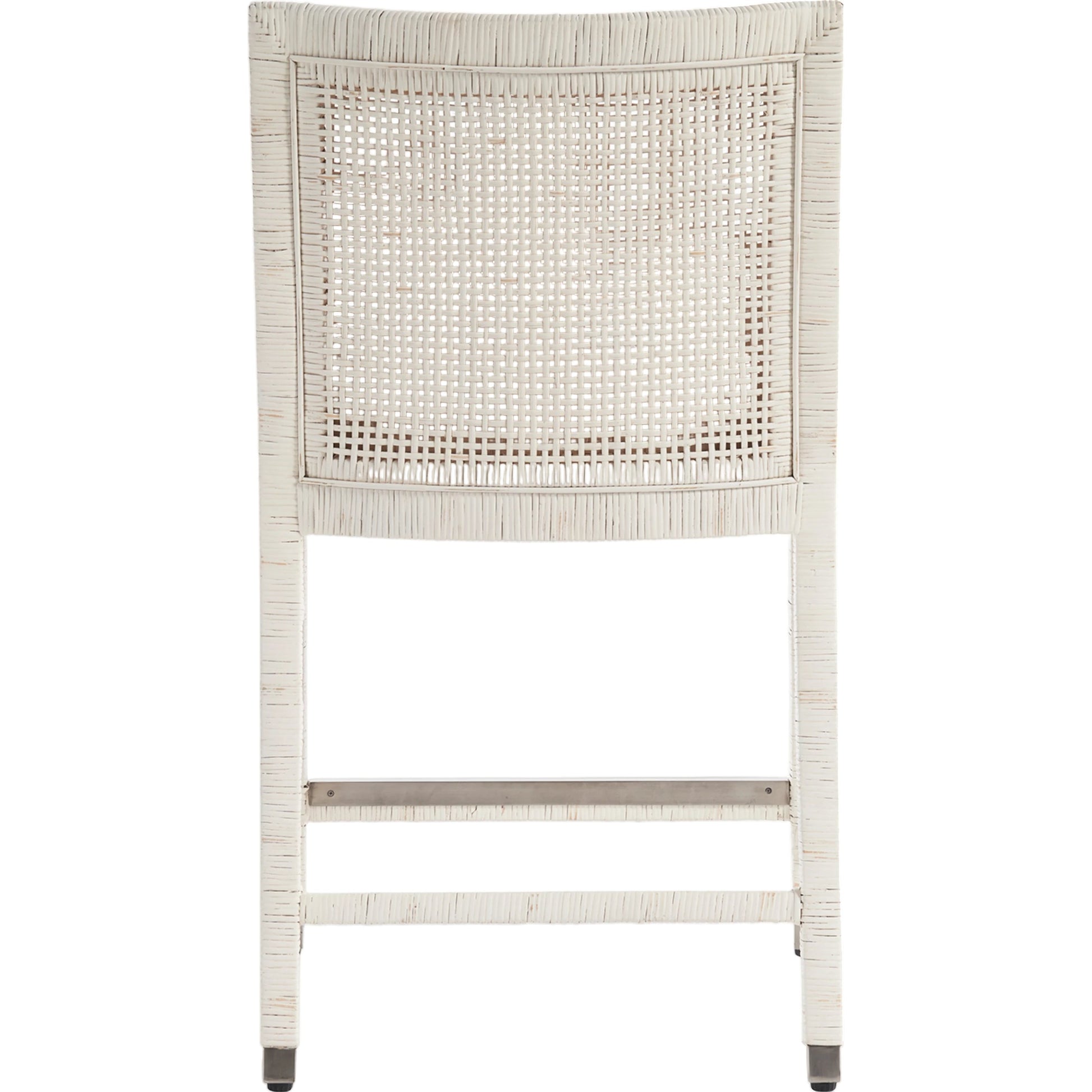 Weekender Longboat Counter Chair by Coastal Living by Universal Furniture in white rattan. Made from unique in a cottage & farmhouse style.