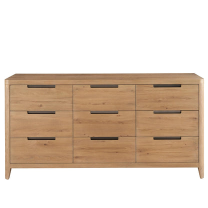 Modern Walker Drawer Dresser by Universal Furniture in organic natural oak. Made from unique in a transitional style.