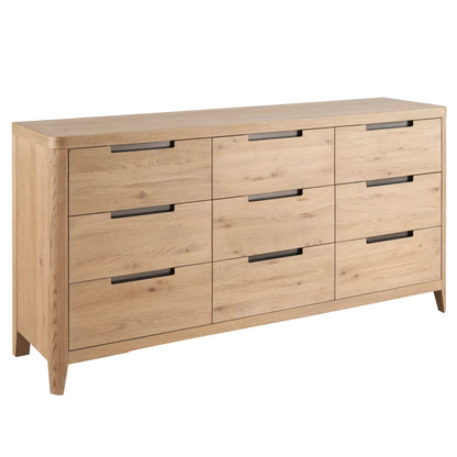 Modern Walker Drawer Dresser by Universal Furniture in organic natural oak. Made from unique in a transitional style.