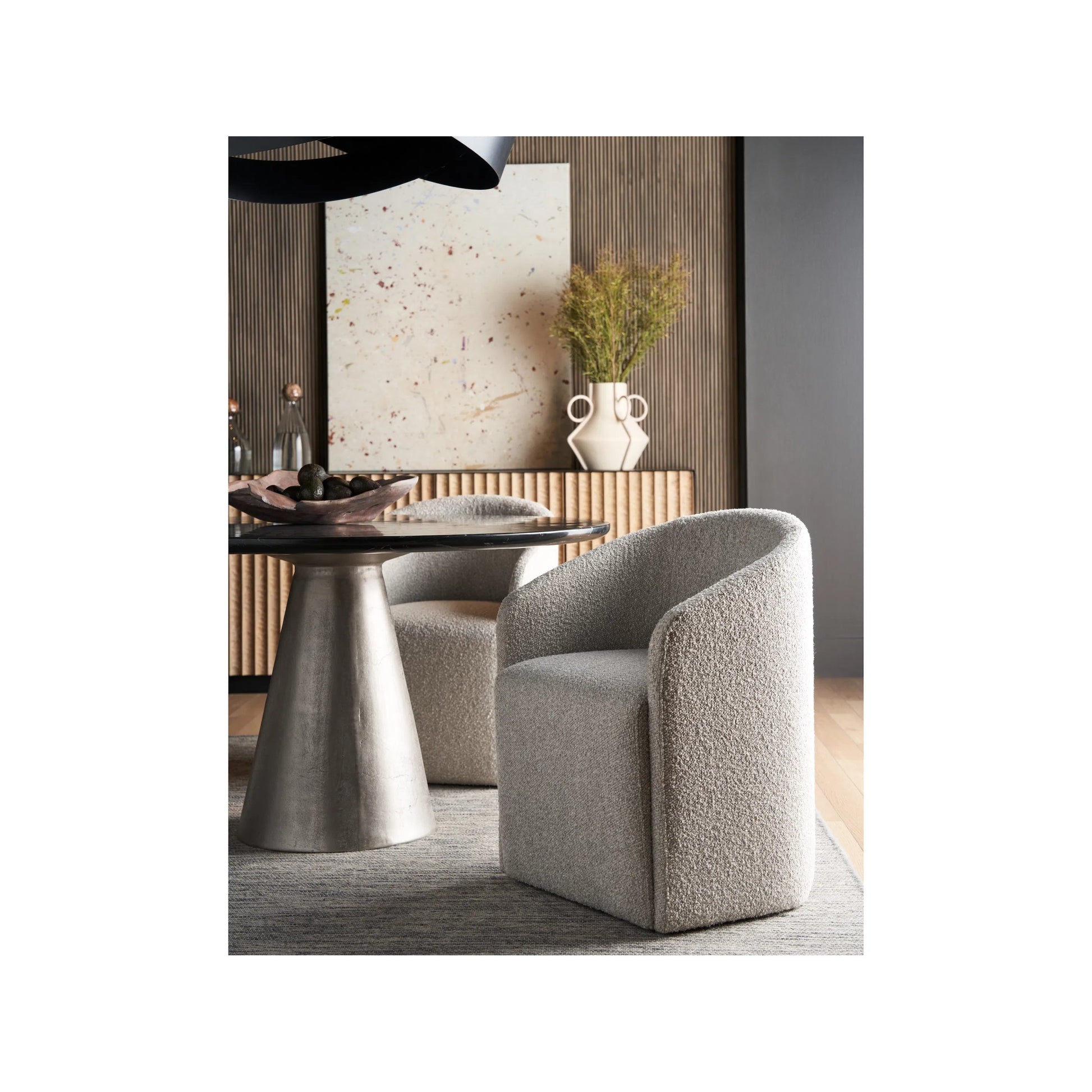 Modern Marlow Dining Chair by Universal Furniture in medina pebble. Made from unique in a unique style.