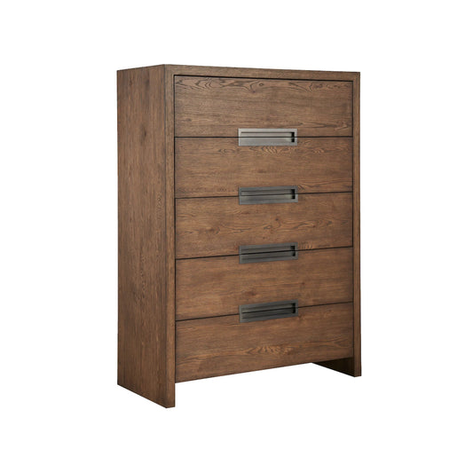 Modern Atlas Drawer Chest by Universal Furniture in medium brown oak. Made from unique in a unique style.