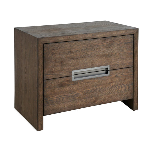 Modern Atlas Drawer Nightstand by Universal Furniture in medium brown oak. Made from unique in a unique style.