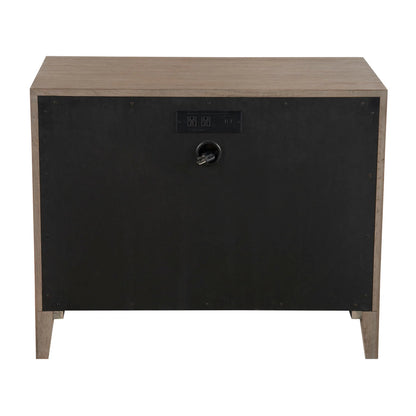 Modern Cove Drawer Nightstand by Universal Furniture in gray oak. Made from unique in a unique style.
