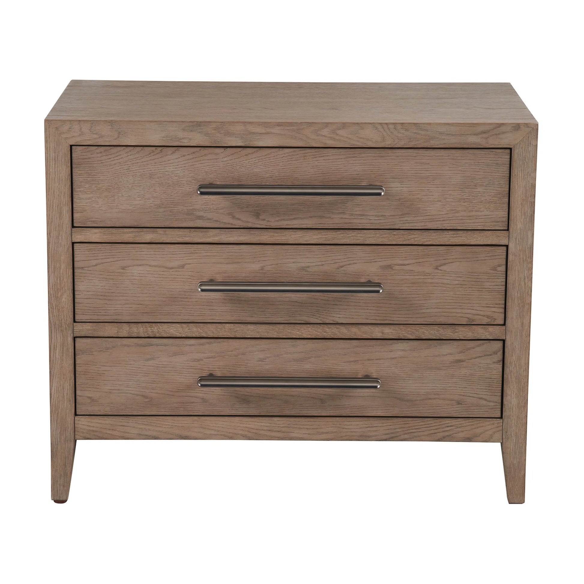 Modern Cove Drawer Nightstand by Universal Furniture in gray oak. Made from unique in a unique style.