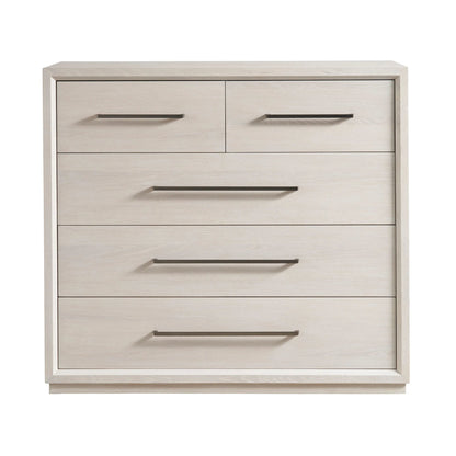 Modern Astrid Drawer Chest by Universal Furniture in white oak. Made from unique in a unique style.