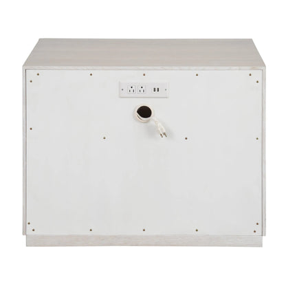 Modern Astrid Drawer Nightstand by Universal Furniture in white oak. Made from unique in a unique style.