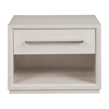 Modern Astrid Drawer Nightstand by Universal Furniture in white oak. Made from unique in a unique style.