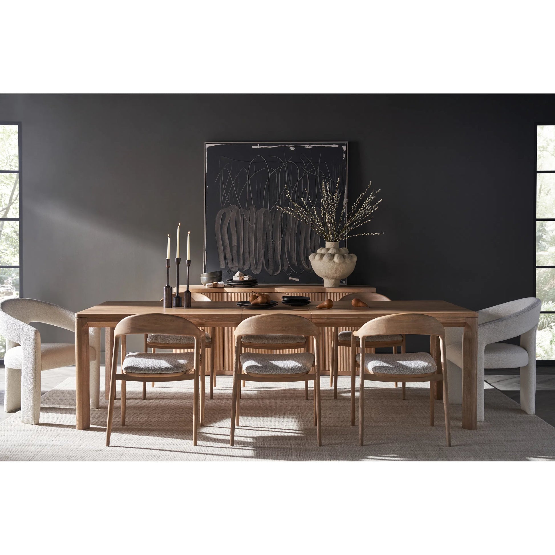 Modern Malone Dining Table by Universal Furniture in natural oak. Made from unique in a unique style.