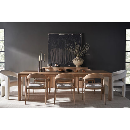 Modern Malone Dining Table by Universal Furniture in natural oak. Made from unique in a unique style.