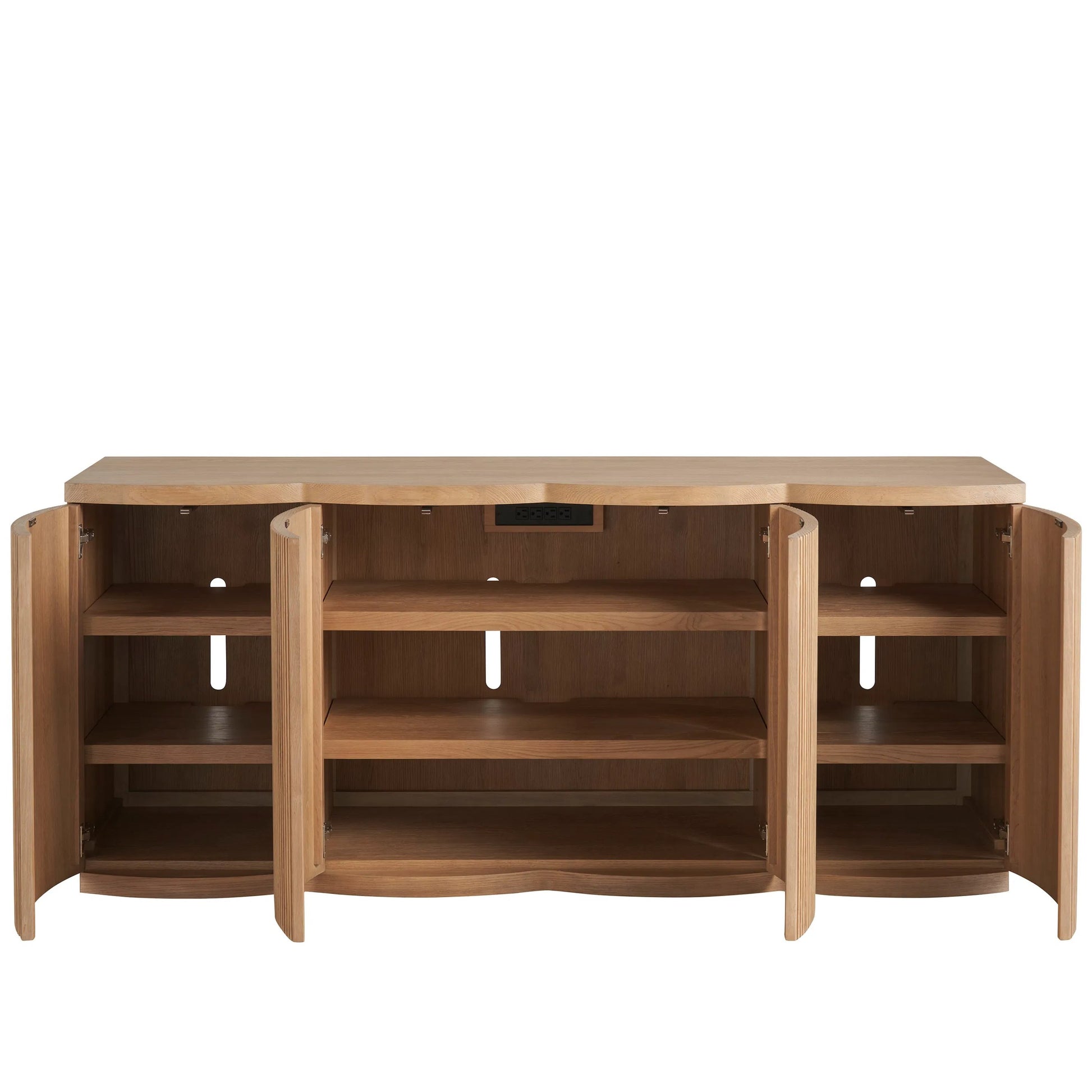 Modern Lumi Credenza by Universal Furniture in natural oak. Made from unique in a unique style.