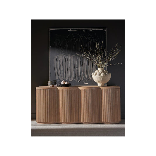 Modern Lumi Credenza by Universal Furniture in natural oak. Made from unique in a unique style.