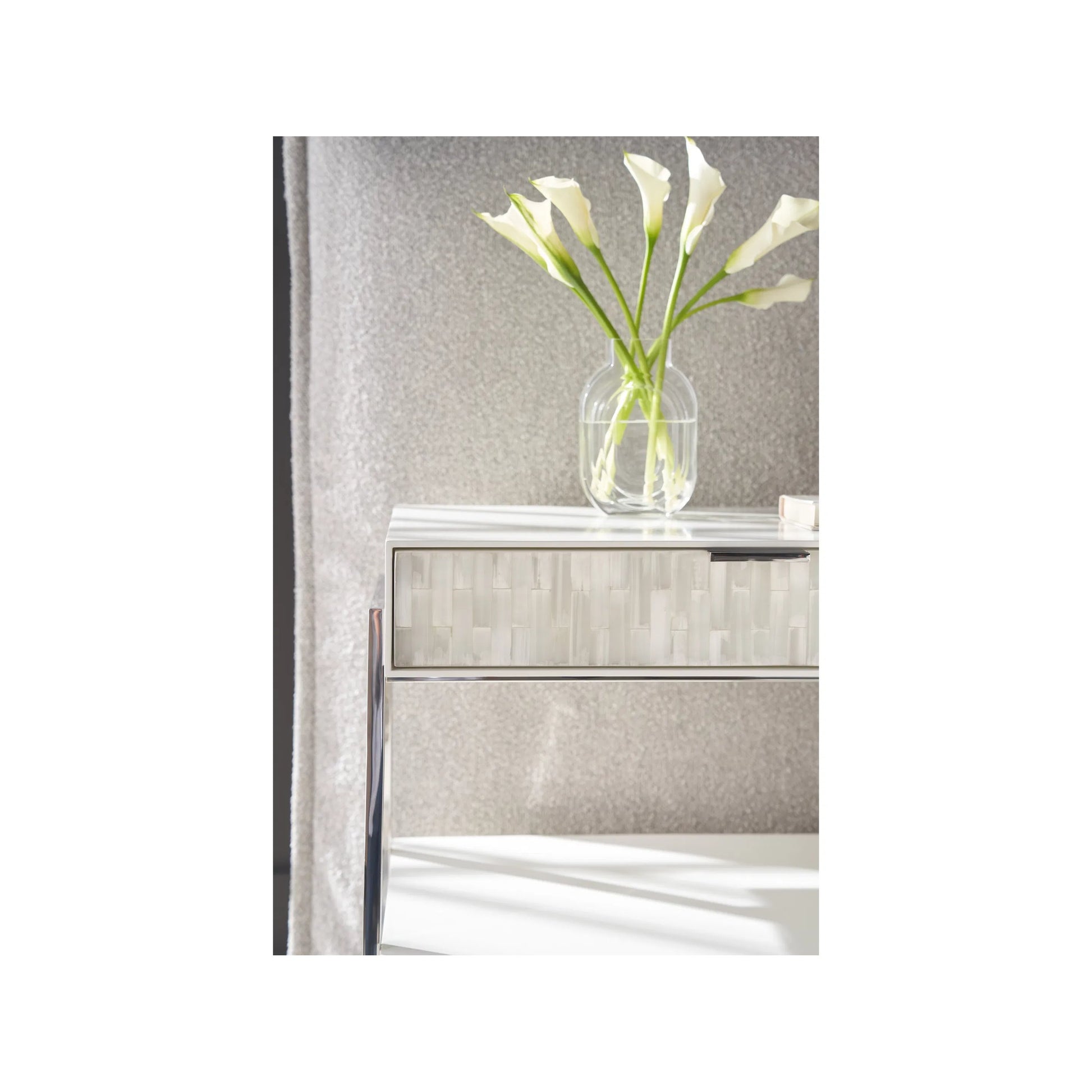 Modern Ingrid Nightstand by Universal Furniture in natural. Made from unique in a unique style.