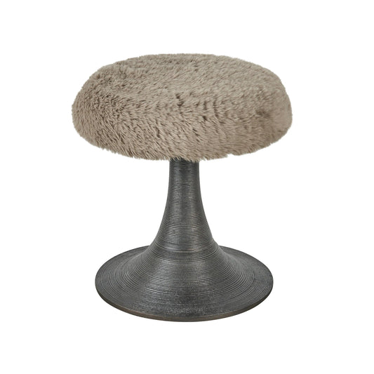 Modern Kira Stool by Universal Furniture in cast aluminum base with texture. Made from unique in a unique style.
