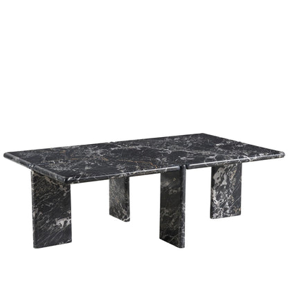 Modern Magnus Cocktail Table by Universal Furniture in golden portoro marble. Made from unique in a unique style.